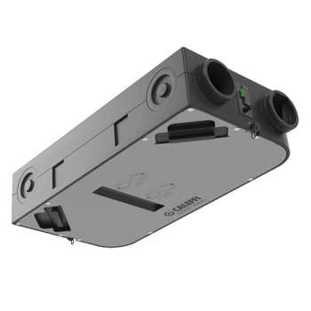 image Unità di ventilazione meccanica per installazione universale, a parete o soffitto, con recuperatore di calore entalpico ad alta efficienza – Portata massima 150 m3/h.